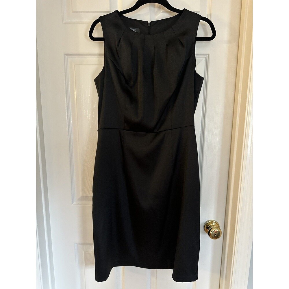Collections Dressbarn Women's Sleeveless Black Dress Size 12 Zip Back